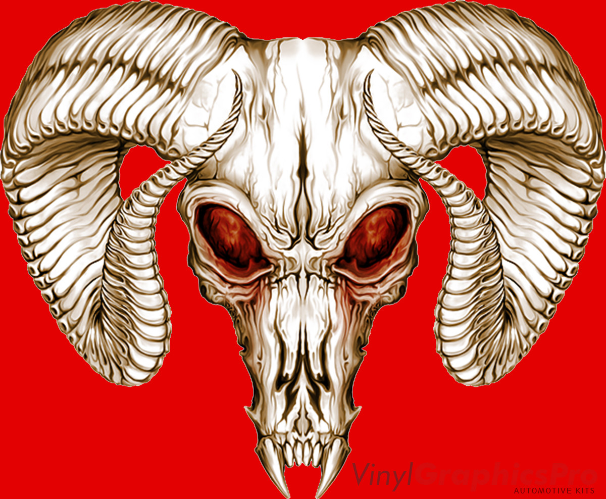 RAM SKULL : Premium Ultra High Resolution Vinyl Graphics by Speed