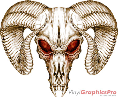 RAM SKULL : Premium Ultra High Resolution Vinyl Graphics by Speed Graphics, Inc (SPEED-RMS-10)