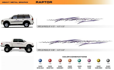 RAPTOR Universal Vinyl Graphics Decorative Striping and 3D Decal Kits by Sign Tech Media, Inc. (STM-RP)