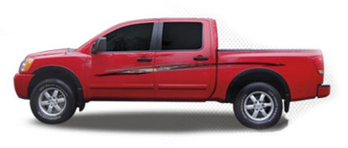 RAGE JUMBO : Automotive Vinyl Graphics - Universal Fit Decal Stripes Kit - Pictured with NISSAN TITAN and FORD F-150 (ILL-6112)