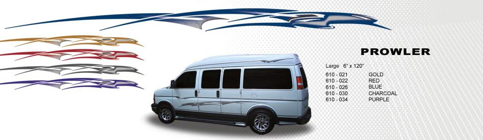 PROWLER : Automotive Vinyl Graphics - Universal Fit Decal Stripes Kit -  Pictured with PASSENGER VAN - VinylGraphicsPro | Auto Decals, Auto Stripes,  Vehicle Specific Vinyl Graphics Kits