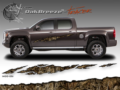 Oak Breeze Wild Wood Camouflage : TRACER Body Side Vinyl Graphic 9 inches x 96 inches (ILL-1400.051)
