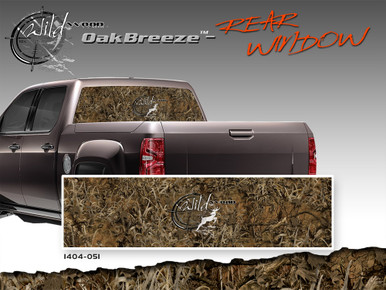 Oak Breeze Wild Wood Camouflage : Rear Window "See Through" Film Graphic Kit 24 inches x 65 inches (ILL-1404.051)