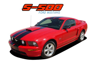 S-500 : 2005 2006 2007 2008 2009 Ford Mustang GT Lemans GT500 Style 10" Wide Vinyl Racing Stripe Rally Kit (VGP-1367.75)