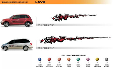LAVA Universal Vinyl Graphics Decorative Striping and 3D Decal Kits by Sign Tech Media, Inc. (STM-LV)
