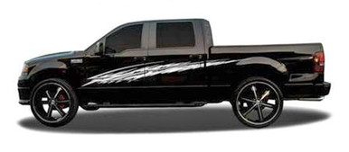 KAMIKAZE : Automotive Vinyl Graphics - Universal Fit Decal Stripes Kit - Pictured with FORD F-150 and MIDSIZE CAR (ILL-1392)