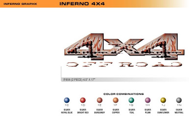 INFERNO 4X4 Universal Vinyl Graphics Decorative Striping and 3D Decal Kits by Sign Tech Media, Inc. (STM-IF4X4)