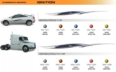 IGNITION Universal Vinyl Graphics Decorative Striping and 3D Decal Kits by Sign Tech Media, Inc. (STM-IGN)