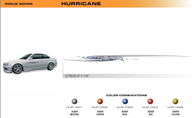 HURRICANE Universal Vinyl Graphics Decorative Striping and 3D Decal Kits by Sign Tech Media, Inc. (STM-HUR)