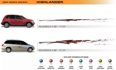 HIGHLANDER Universal Vinyl Graphics Decorative Striping and 3D Decal Kits by Sign Tech Media, Inc. (STM-HL)
