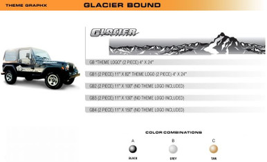 GLACIER BOUND Universal Vinyl Graphics Decorative Striping and 3D Decal Kits by Sign Tech Media, Inc. (STM-GB