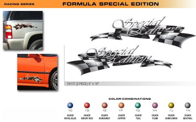 FORMULA SERIES SPECIAL EDITION Universal Vinyl Graphics Decorative Striping and 3D Decal Kits by Sign Tech Media, Inc. (STM-FX117)