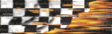 FLM-905 Flaming Checks - Rear Window Graphic for Trucks and SUV's (FLM-905)