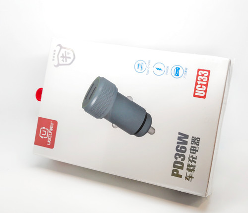 Type C Fast Car Charger with 1 Regular USB Charger