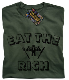 Eat The Rich T Shirt (Green)