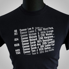 Sarah Connor Phone Listing (The Terminator) T Shirt