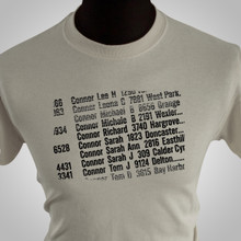 Sarah Connor Phone Listing (The Terminator) T Shirt (Sand)