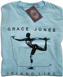 Island Life Grace Jones (Blue) T Shirt