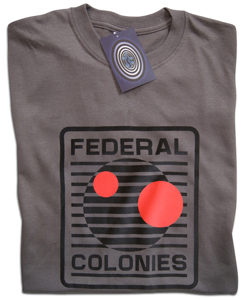 Federal Colonies Total Recall Inspired T-Shirt 100% Cotton Arnie Sci Fi 