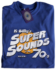 K Billy's Super Sounds of The 70's T Shirt (Blue)