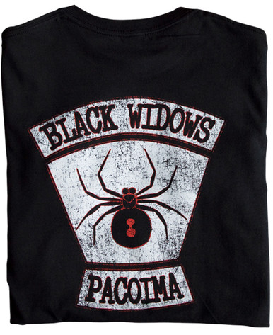 Black Widows Pacoima (REAR PRINT) T Shirt - TimeTunnelTShirts