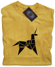 Blade Runner Origami Unicorn T Shirt (Yellow)
