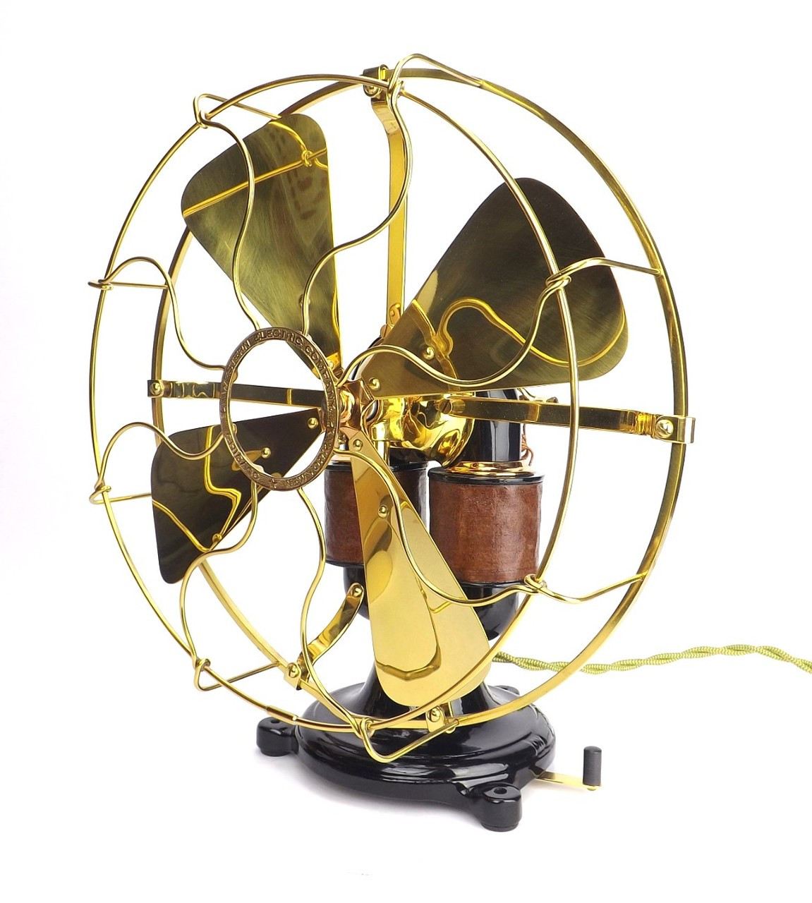 Professionally Restored Circa 1897 12" Western Electric Bipolar DC Desk Fan antiquefanparts