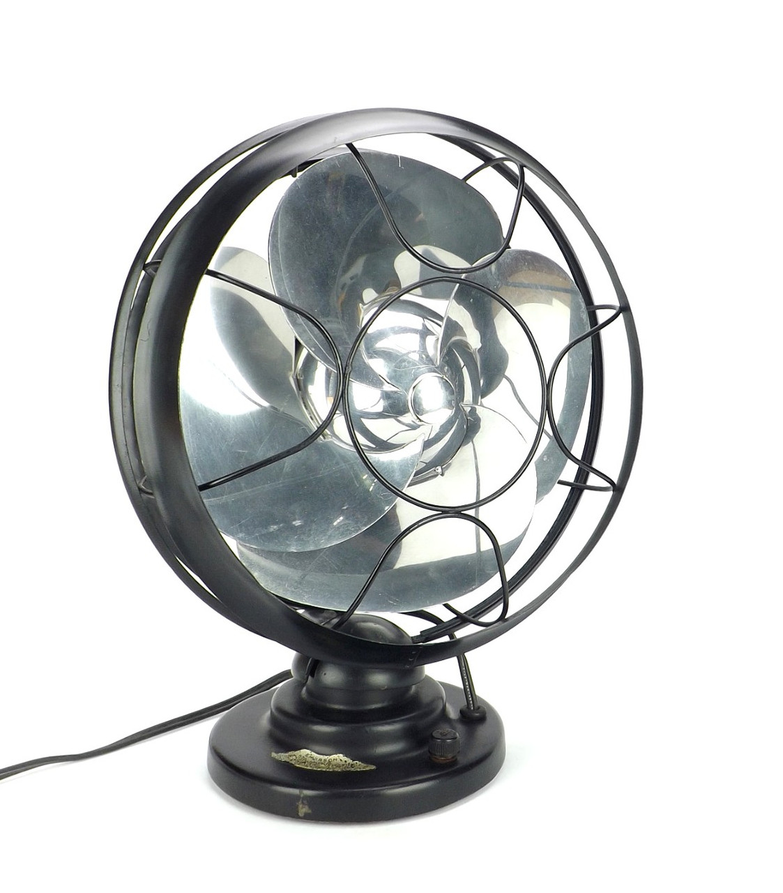 10" Emerson Silver Swan Desk Fan antiquefanparts