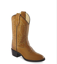 Old West Kids Tan Youth Western Boots