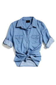 [Sample] Levi's, blue denim womens shirt
