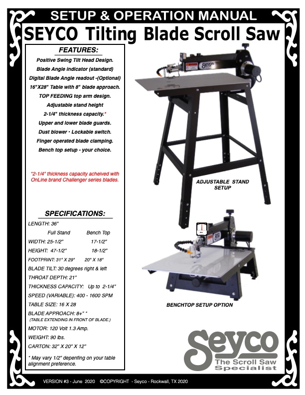 Seyco, The Scroll Saw Specialists, INC
