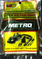 Metro #DVP-26RP 2 ply replacement bags for Seyco's DV-10A scroll saw dust collector. Package of 5 bags.