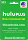 Non Commercial Hulu plus gift card