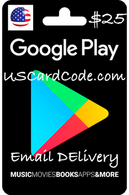$25 Google card code on USCardCode.com 400x600