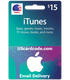 $15 iTunes Gift Card Certificate