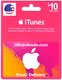 $10 iTunes Gift Card Code Certificate