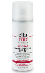 Oil-free EltaMD UV Clear helps calm and protect sensitive skin types prone to breakouts, rosacea and discoloration. It contains niacinamide (vitamin B3), hyaluronic acid and lactic acid, ingredients that promote the appearance of healthy-looking skin. Very lightweight and silky, it may be worn with makeup or alone.
•9.0% transparent zinc oxide
•Antioxidants help absorb free radicals
•Calms and protects acne-prone skin
•Leaves no residue
•UVA/UVB sun protection
•Fragrance-free, oil-free, paraben-free, sensitivity-free and noncomedogenic
