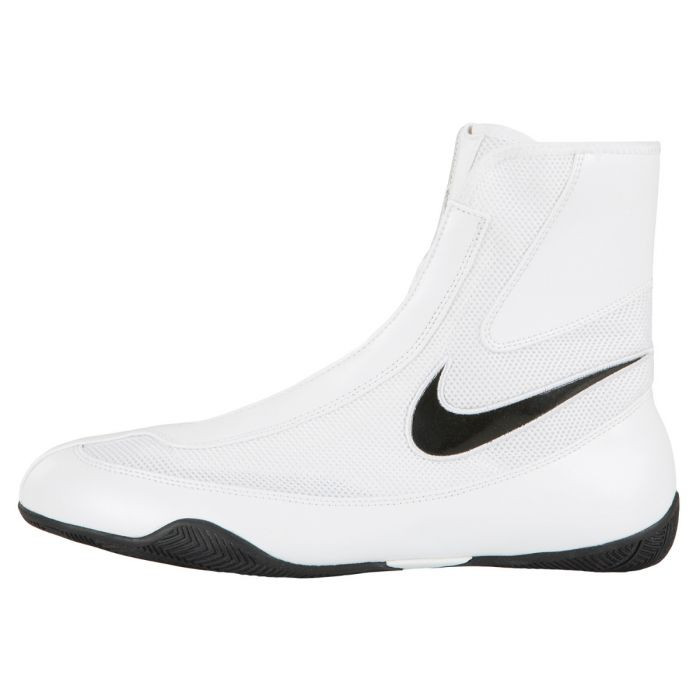 Nike Machomai Mid Top - White/Black Boxing Shoes | FIGHT SHOP