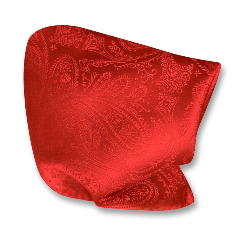 Handkerchief Red Paisley Hanky Pocket Square