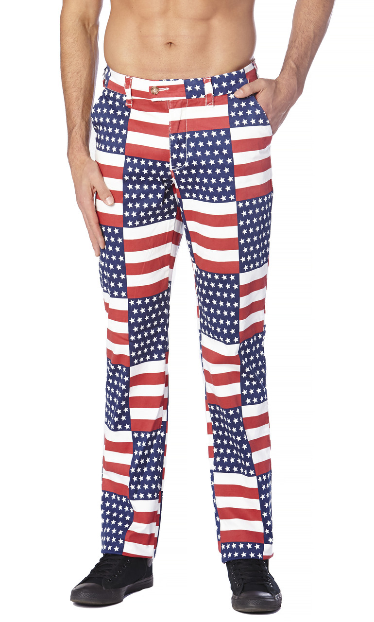 American Flag Dress Pants U.S. Patriotic Men's Pants