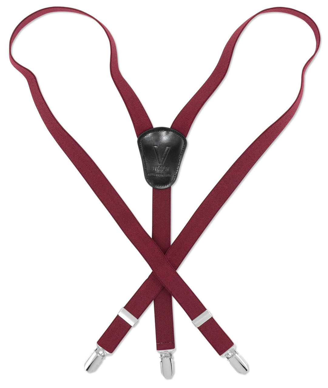 Boy's Burgundy Suspenders Vesuvio Napoli Suspender