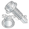 A/F.428-.437 HD Hgt.172-.190 Slotted Indented Hex Washer Serrated Self Drill  Full Thread