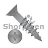Square Phillips Drive Flat Head no Nibs Deep Thread Wood Screw 2/3 Thread