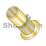 Flat Head Ribbed Threaded Insert Rivet Nut Steel Dichromate