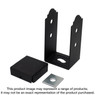 Simpson Strong-Tie APB66R Outdoor Accents® Mission Collection® ZMAX®, Black Powder-Coated Post Base for 6x6 Rough