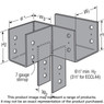 Simpson Strong-Tie ECCLL464 ECCLL L-Shape End Column Cap for 4x Beams, 6x Post, Skewed Left