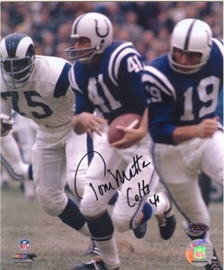 Baltimore Colts Tom Matte Autograph 8 x 10 Photo