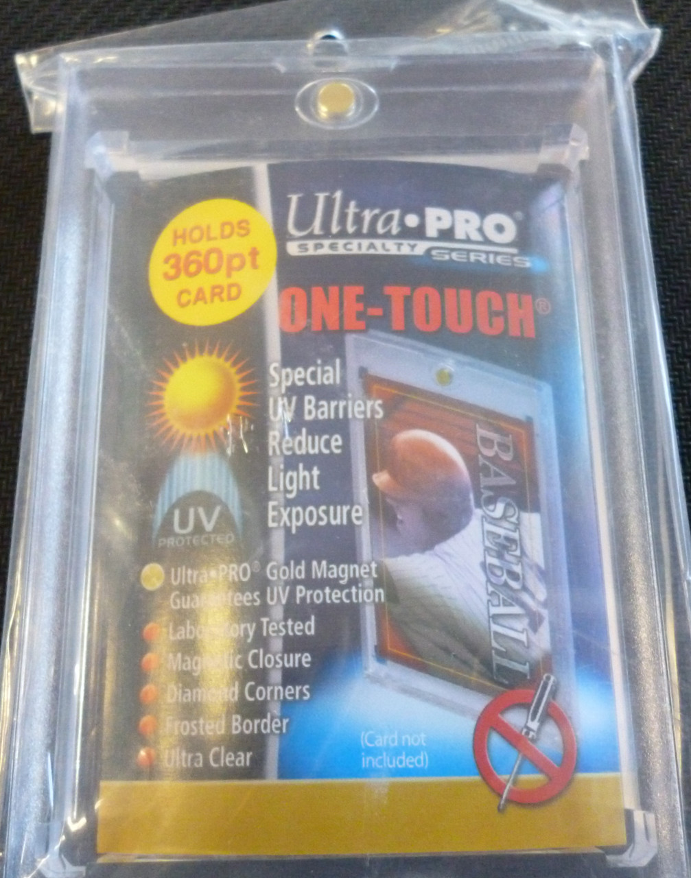 2 ULTRA PRO One Touch Magnetic Holders 360pt UV Gold Magnet New 