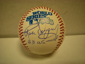 Rick Dempsey Auto 1983 World Series Baseball
