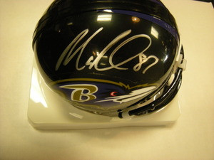 Anthony Wright & Marcus Robinson Auto Ravens Mini Helmet